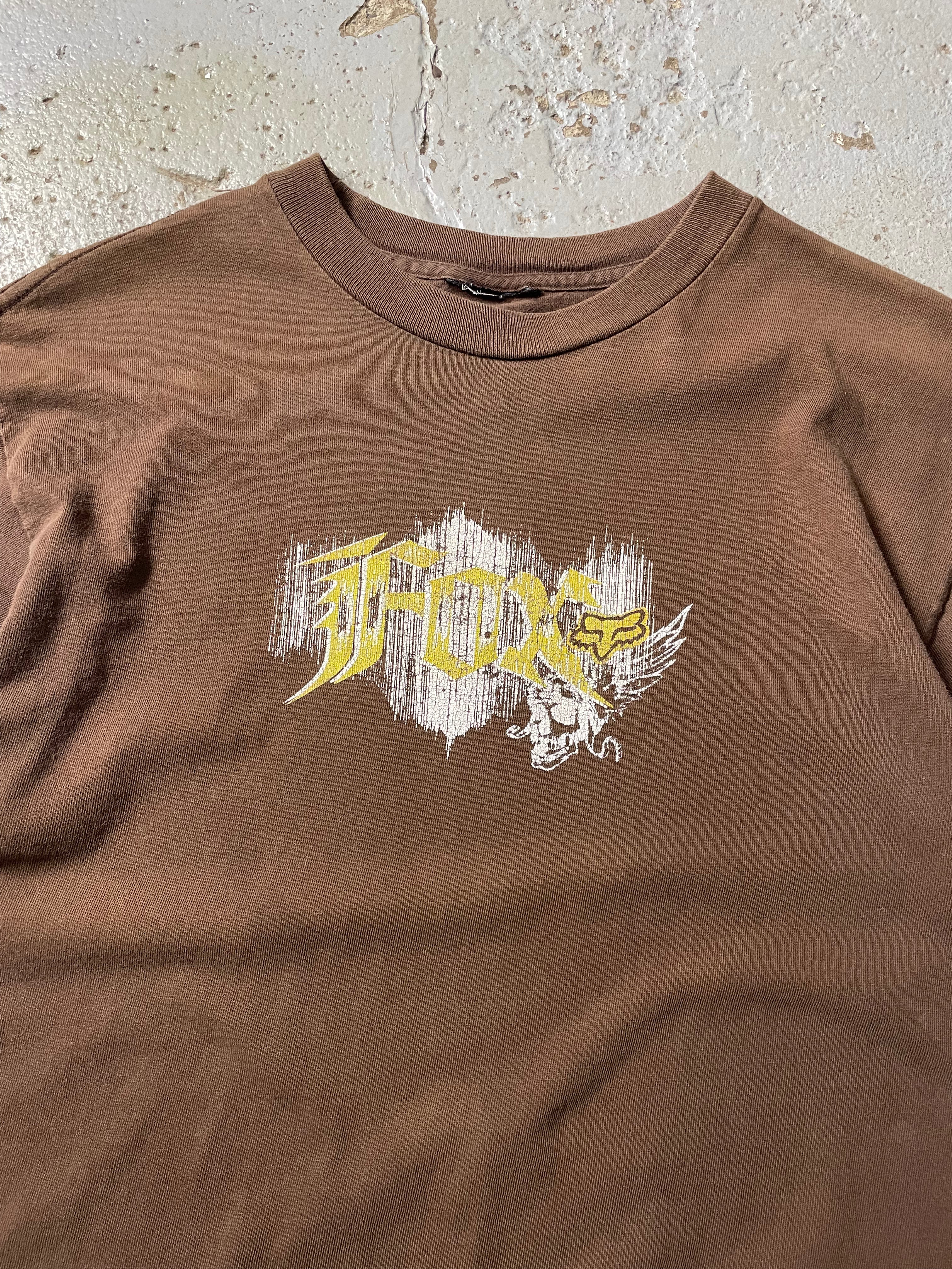 VINTAGE FOX RACING BROWN TEE