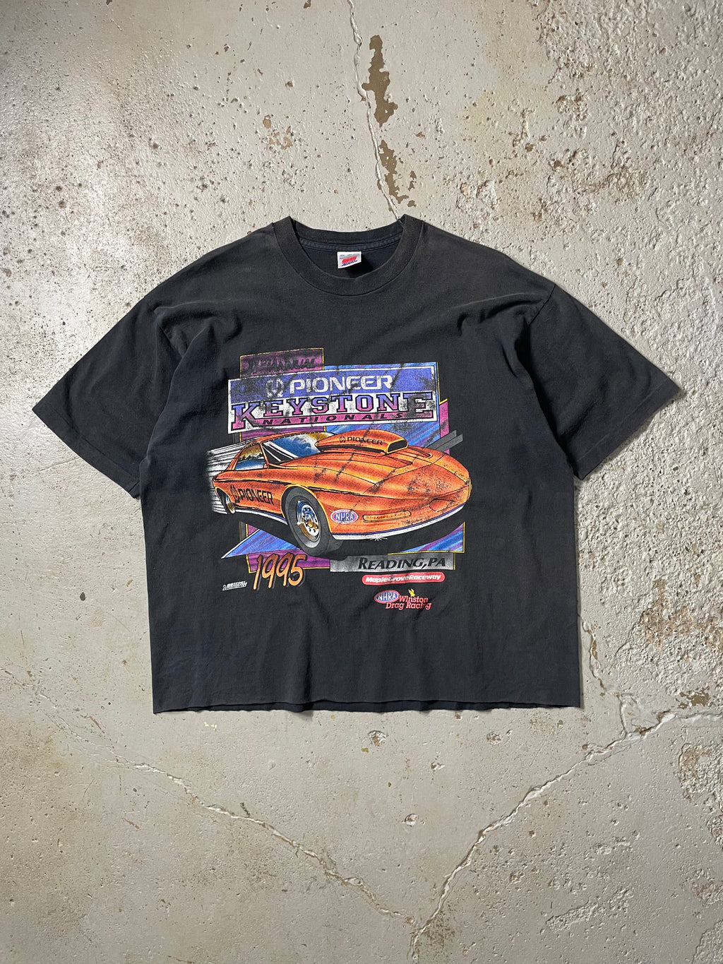 VINTAGE FADED RACING TEE