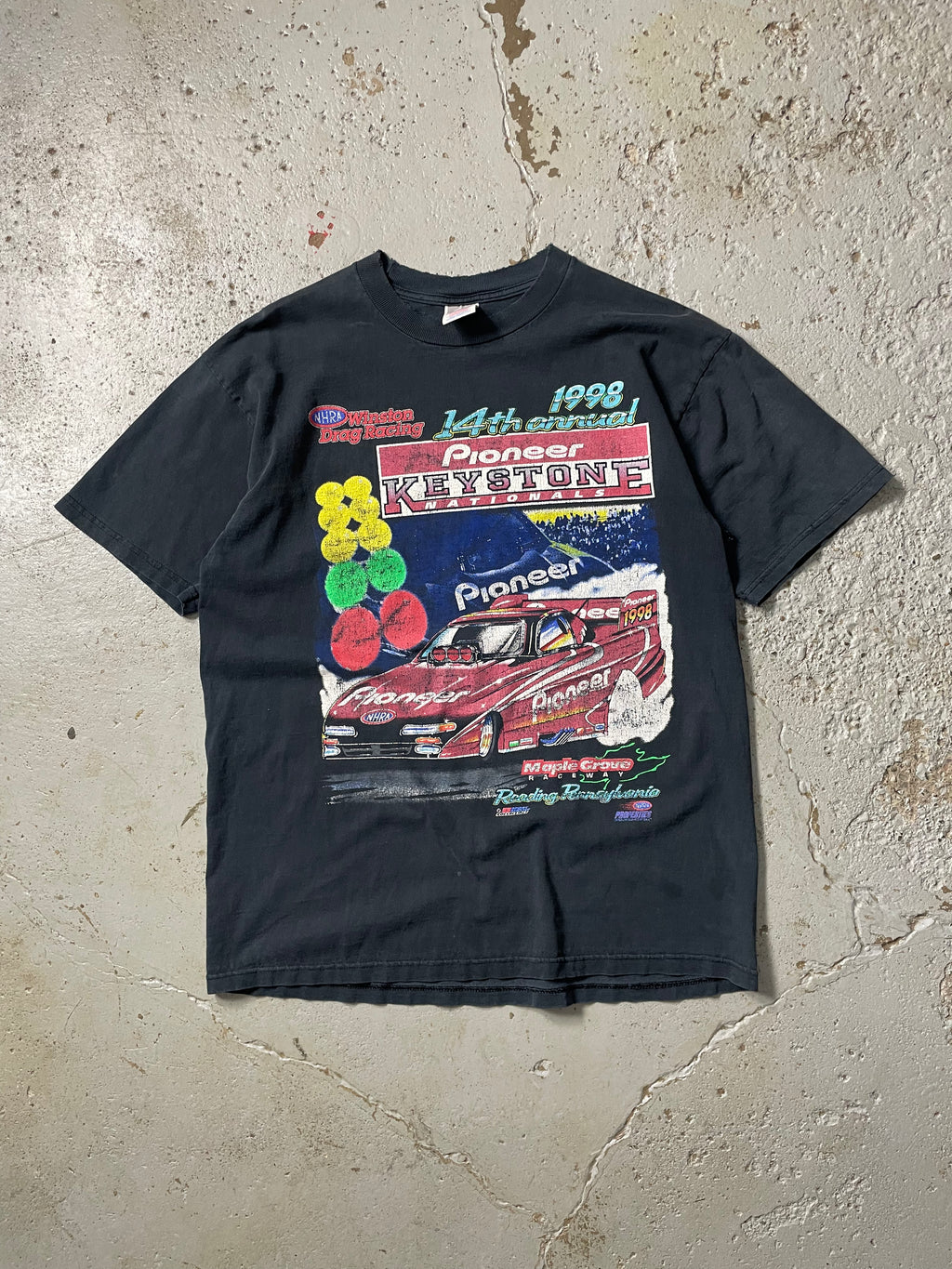 VINTAGE DISTRESSED RACING TEE