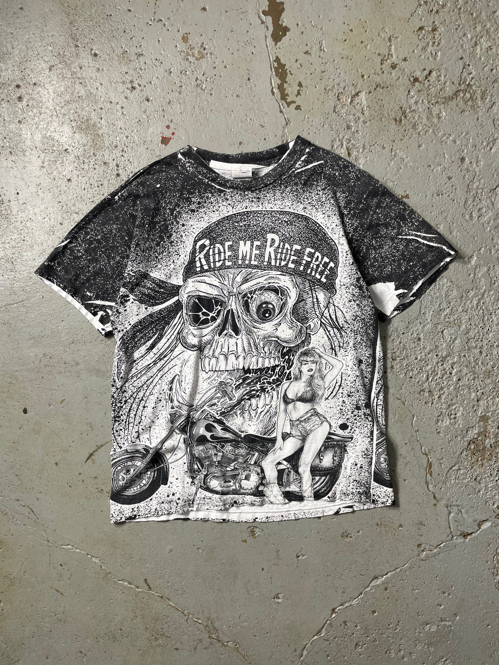 VINTAGE AOP BIKER TEE