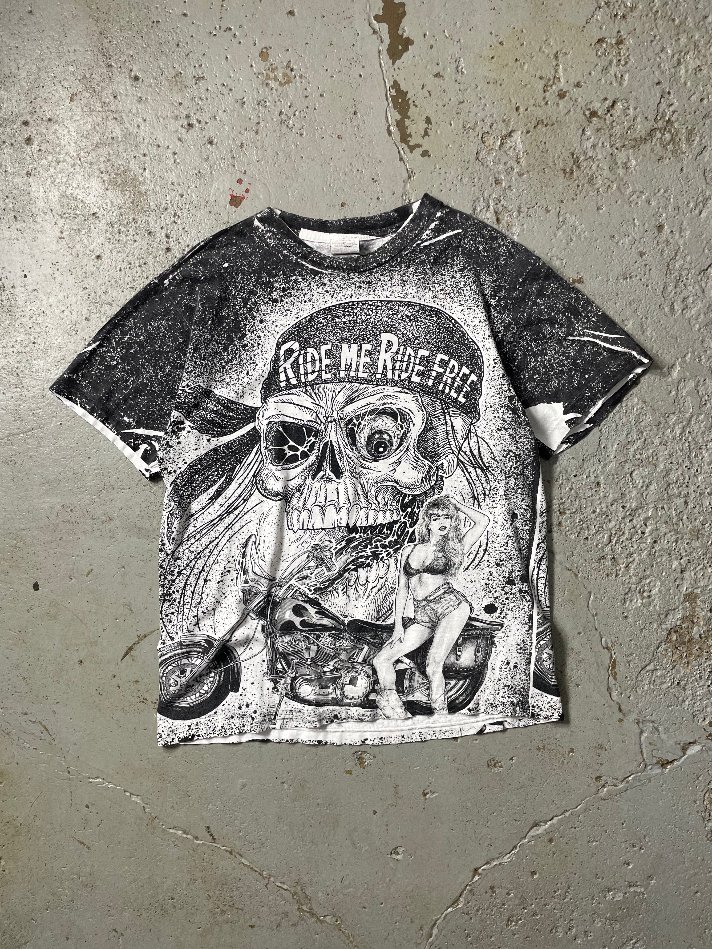 VINTAGE AOP BIKER TEE