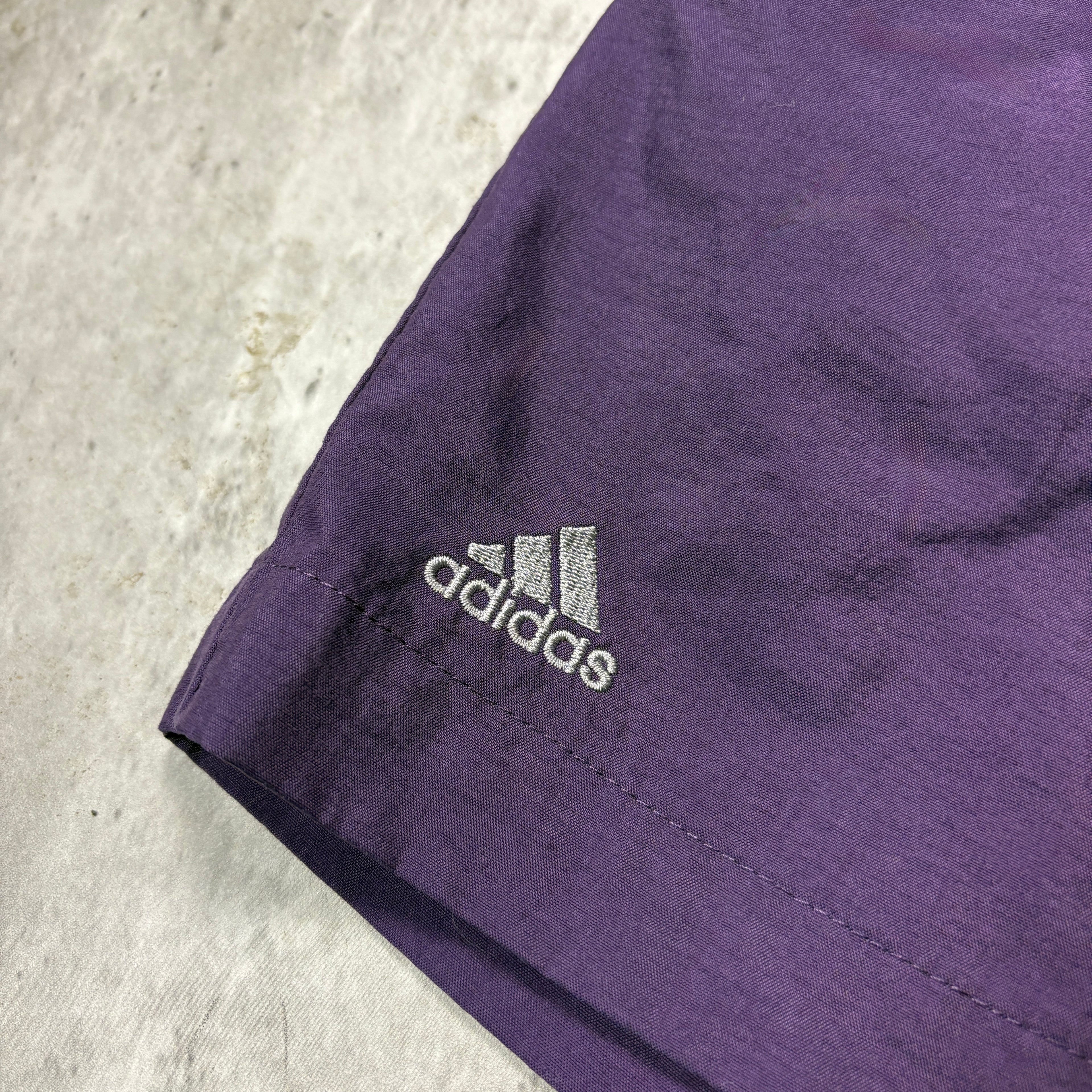 VINTAGE ADIDAS PURPLE TRACK SHORTS