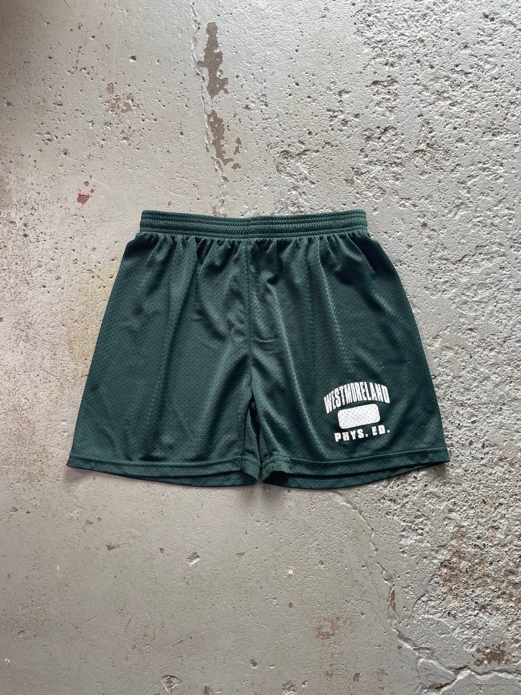 VINTAGE GREEN PHYS ED SHORTS