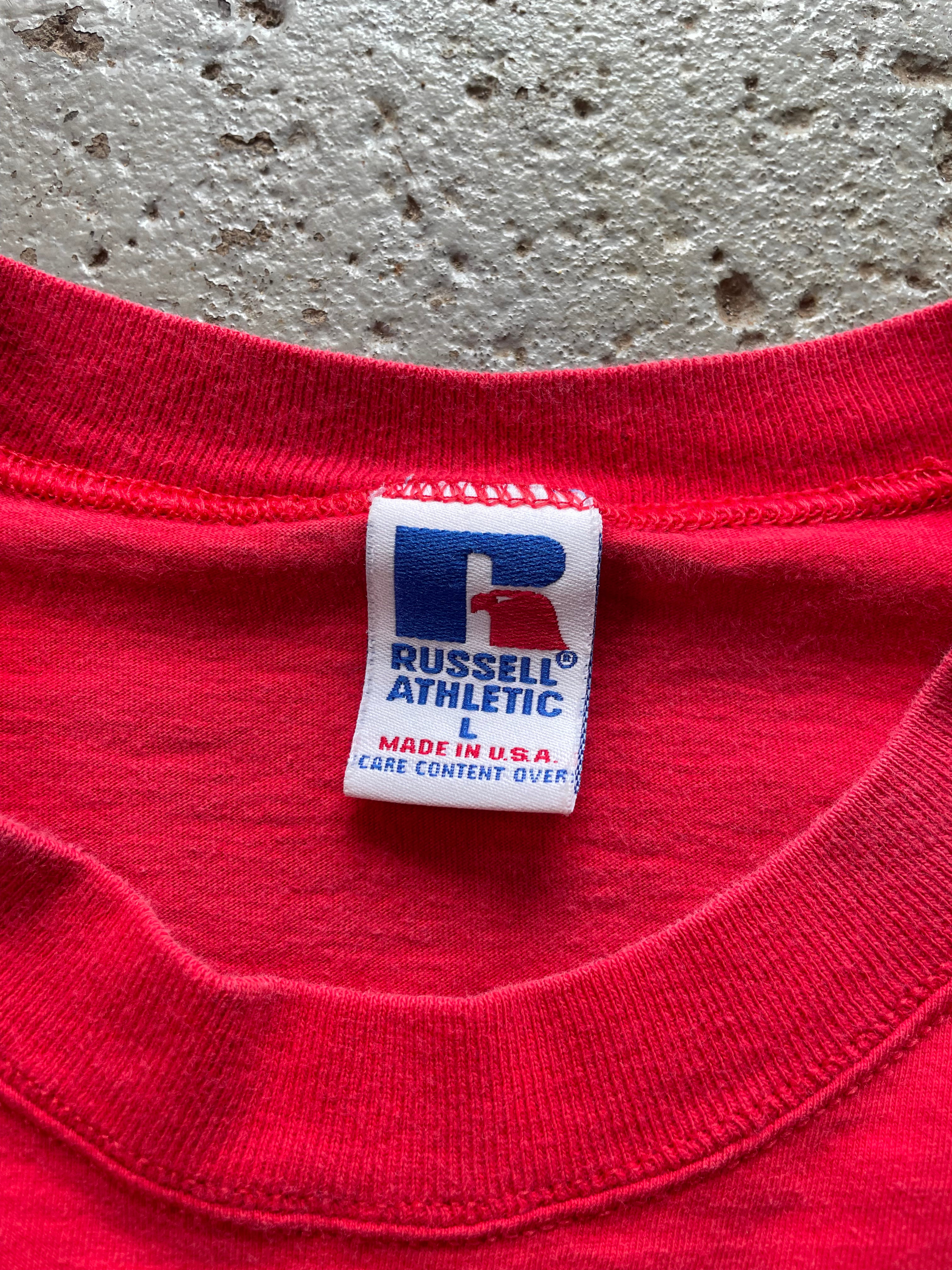 VINTAGE FADED RUSSELL POCKET TEE