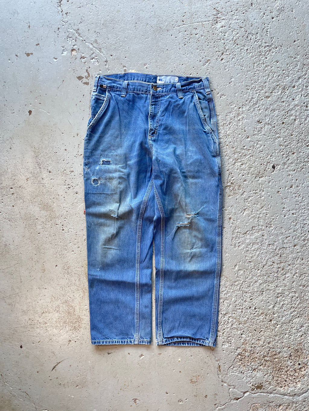 DISTRESSED CARHARTT CARPENTER JEANS