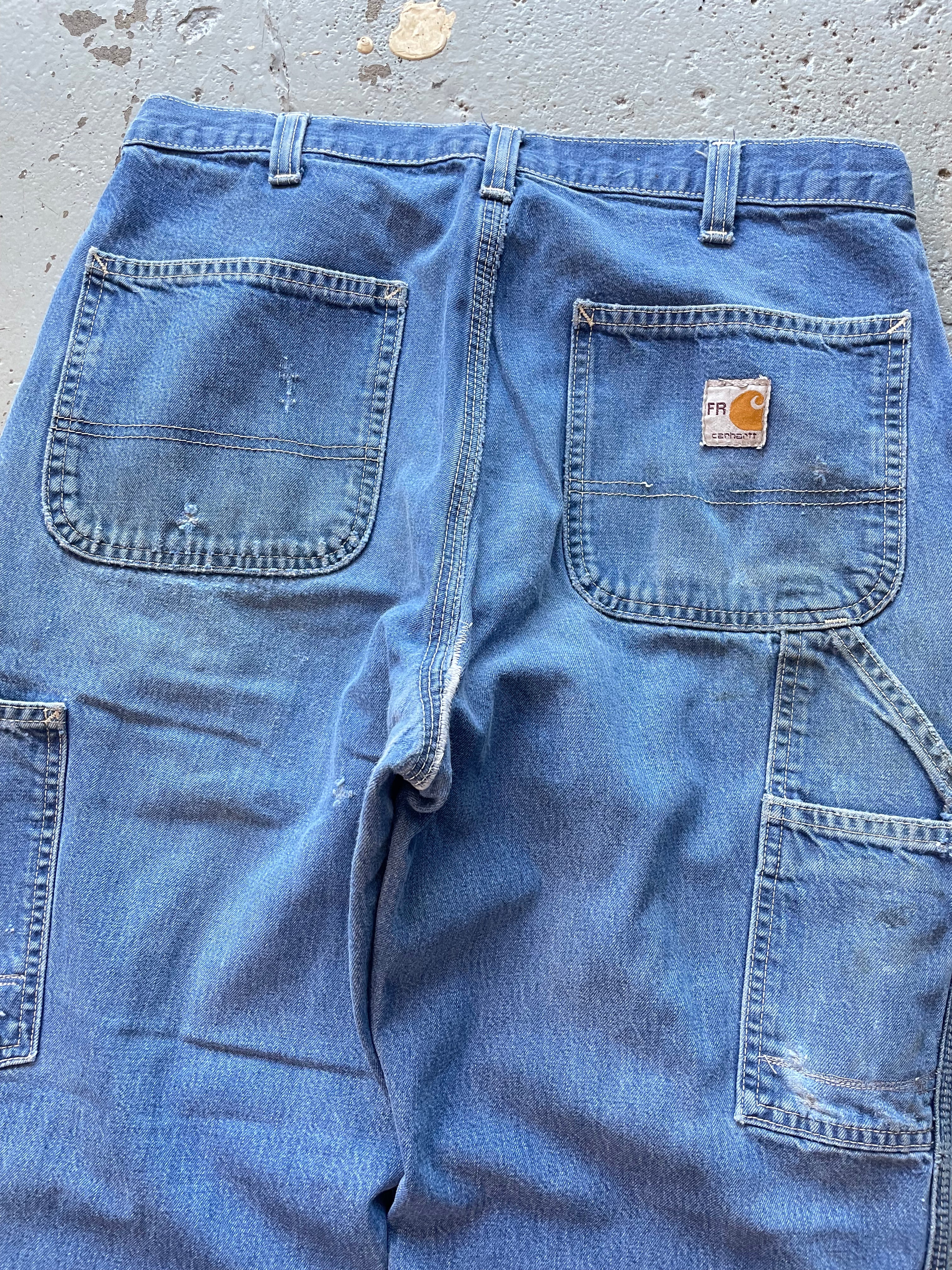 DISTRESSED CARHARTT CARPENTER JEANS