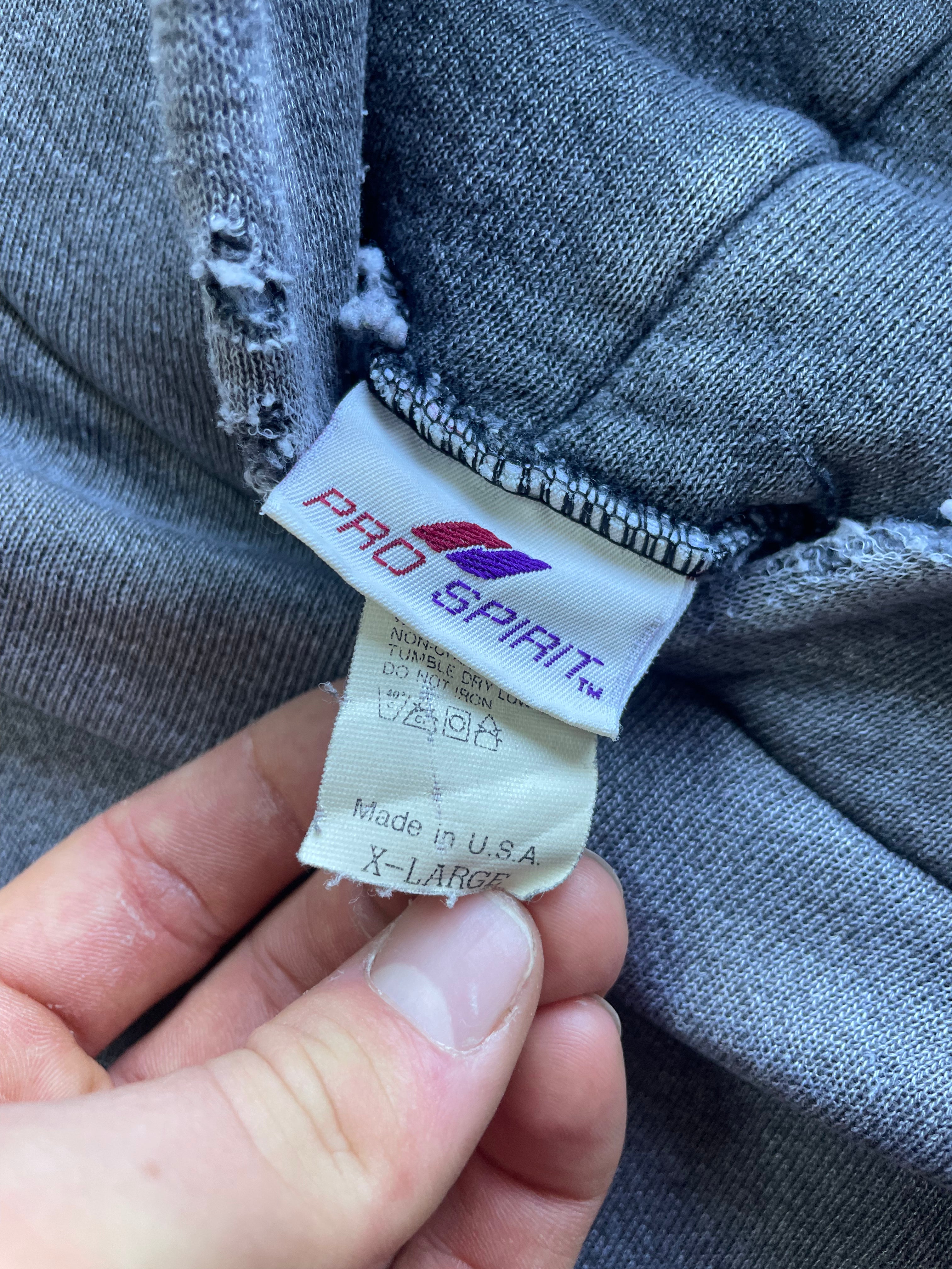 FADED DISTRESSED BLANK GRAY HOODIE