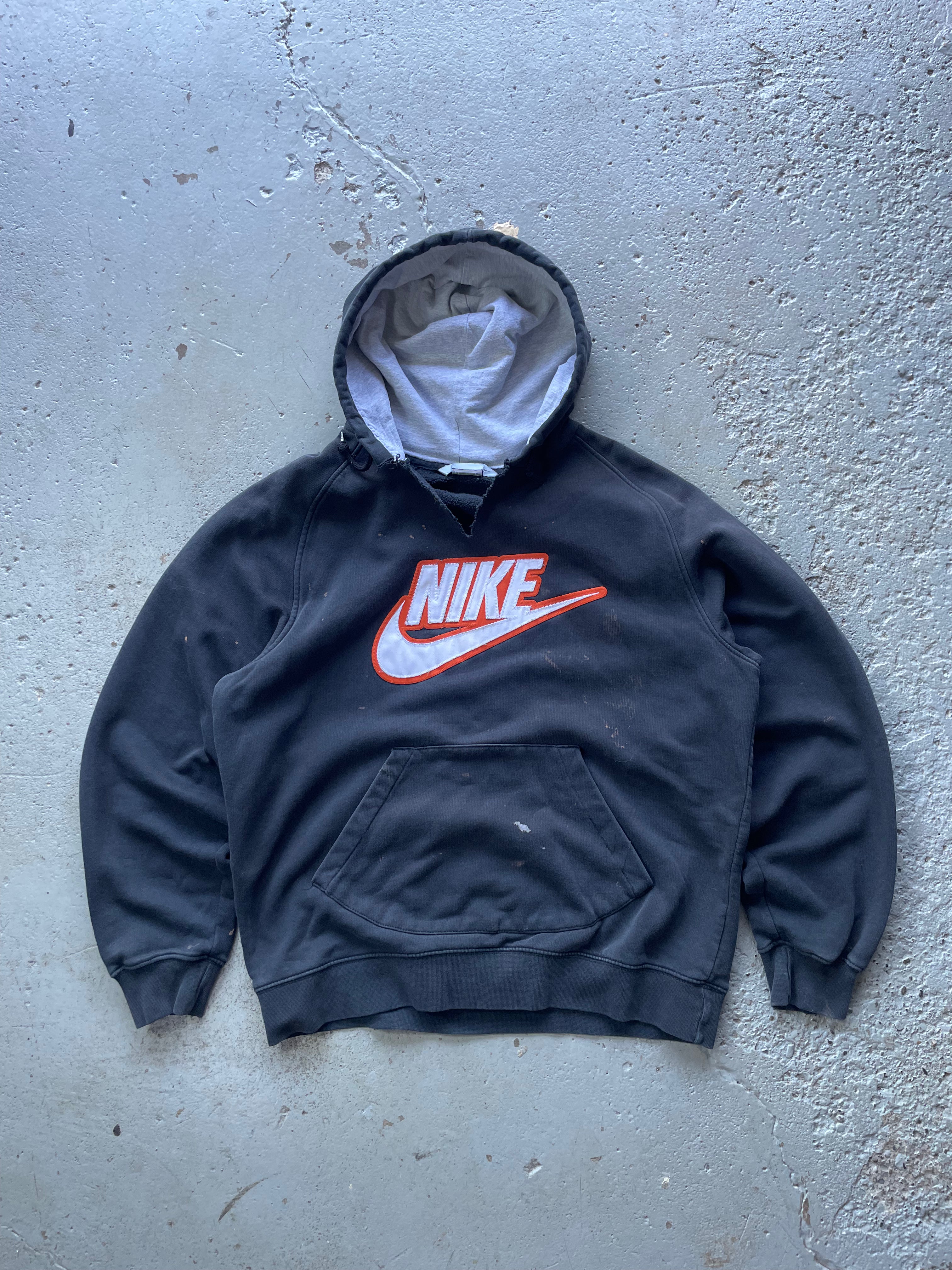 DISTRESSED BLACK NIKE HOODIE