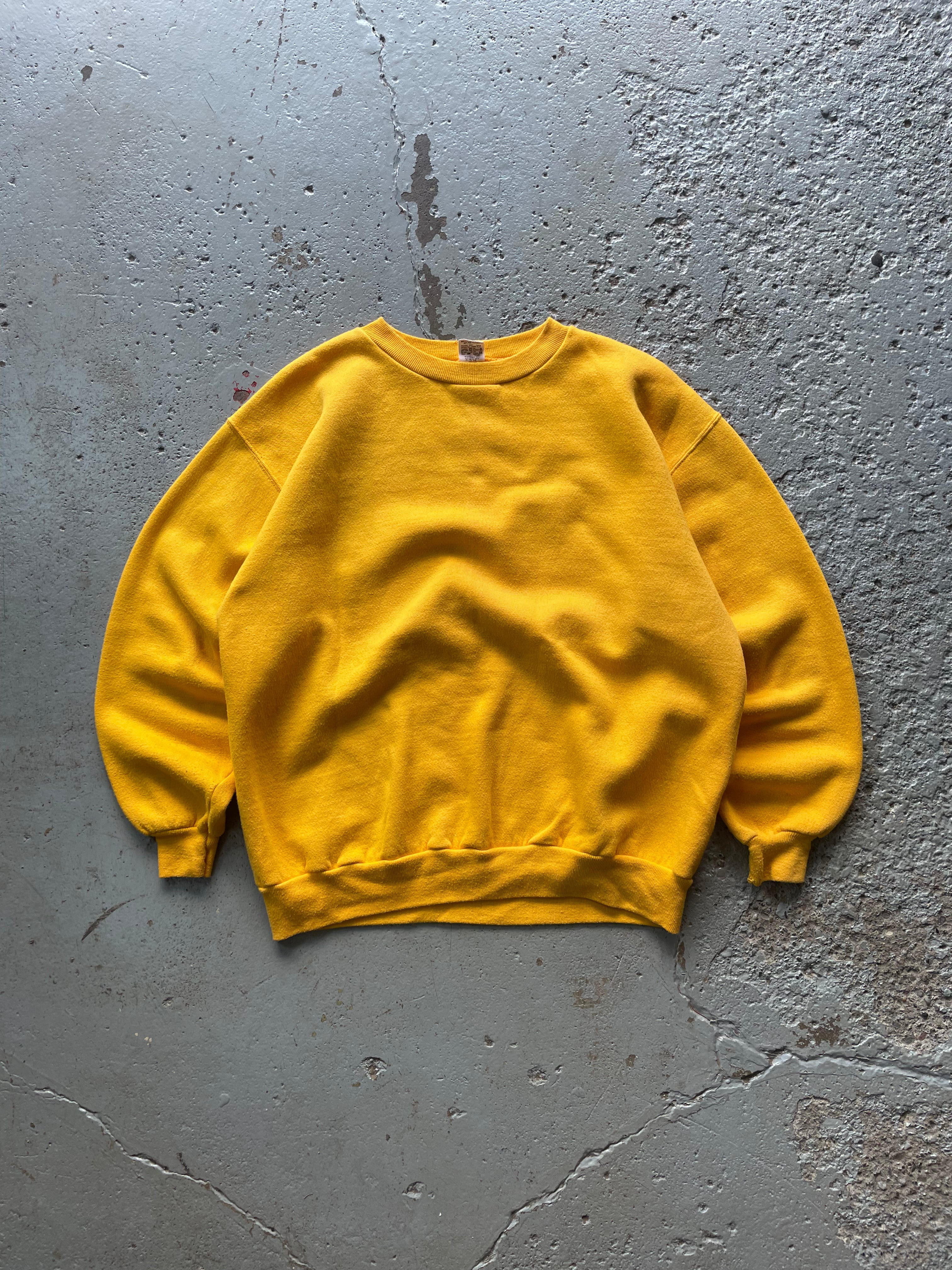 70's YELLOW RUSSELL CREWNECK