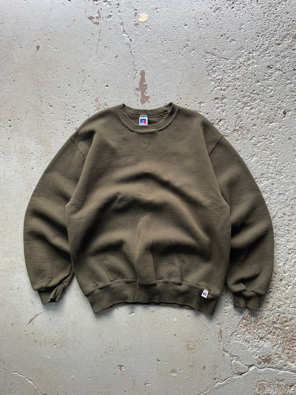 VINTAGE GREEN RUSSELL CREWNECK