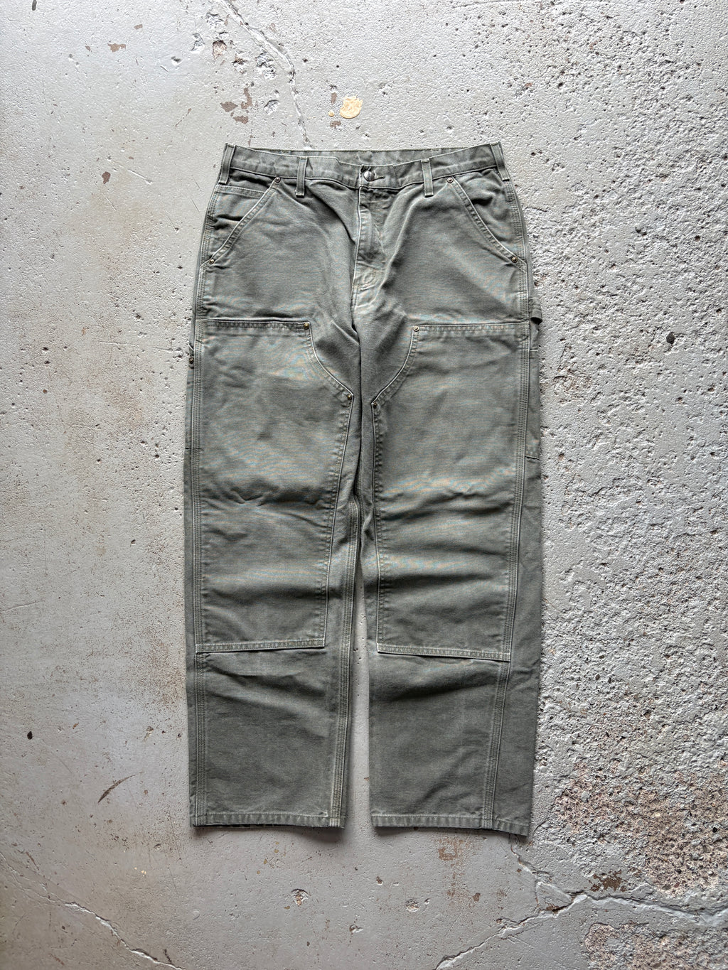 VINTAGE GREEN CARHARTT DOUBLE KNEES