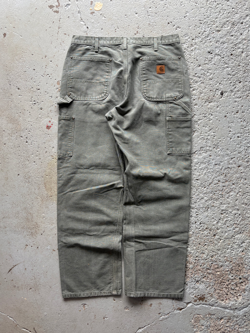 VINTAGE GREEN CARHARTT DOUBLE KNEES