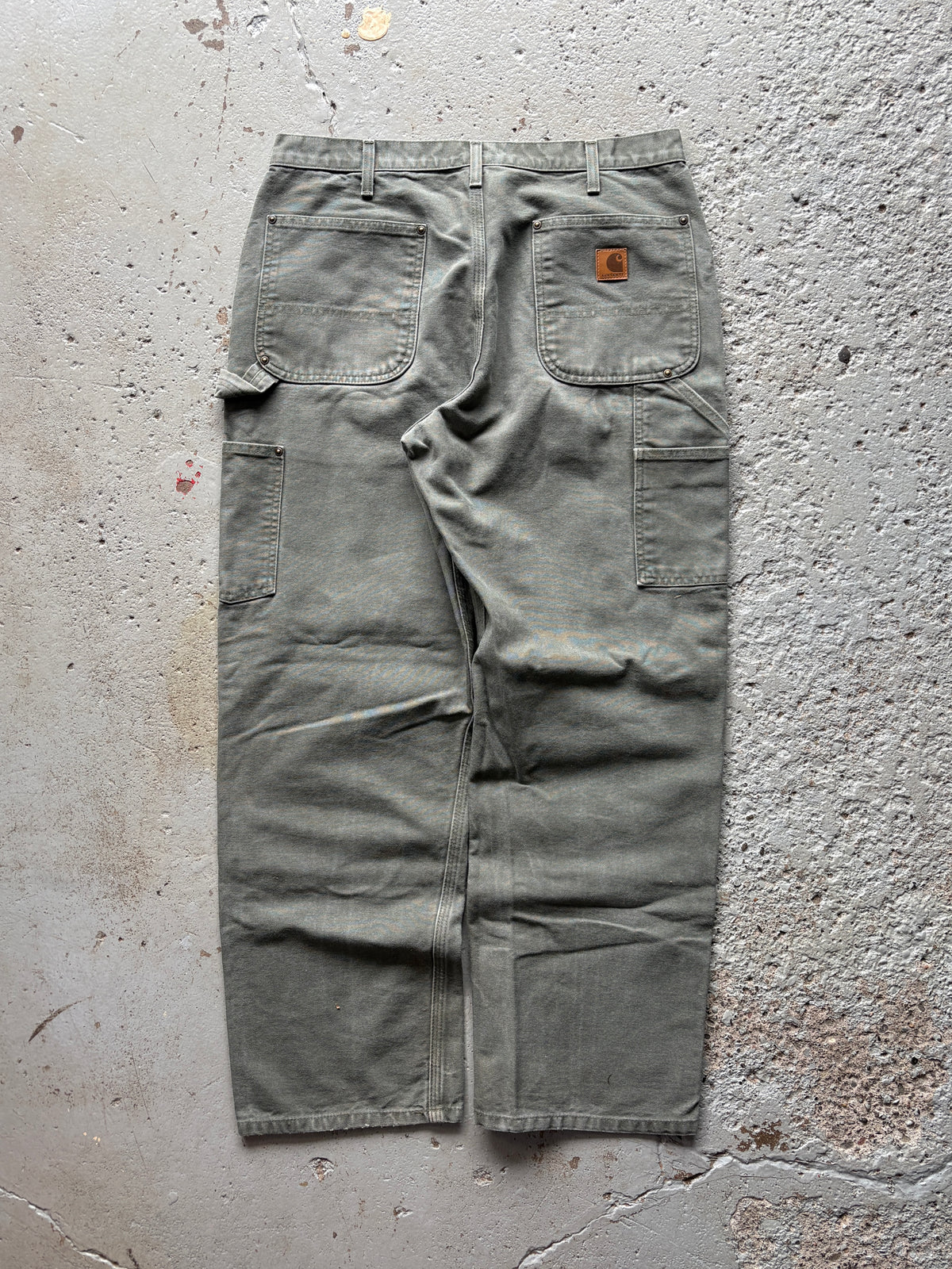 VINTAGE GREEN CARHARTT DOUBLE KNEES