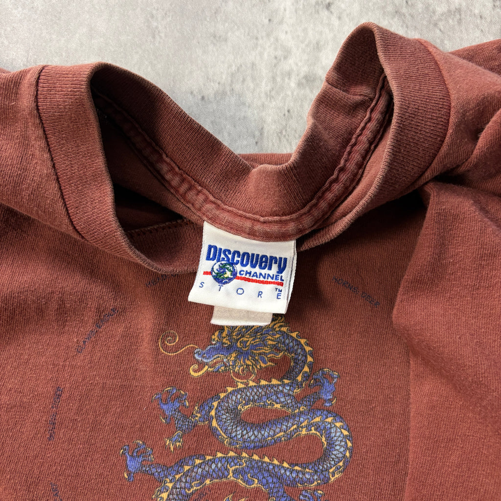 90s DRAGON SLEEVE PRINT SHIRT