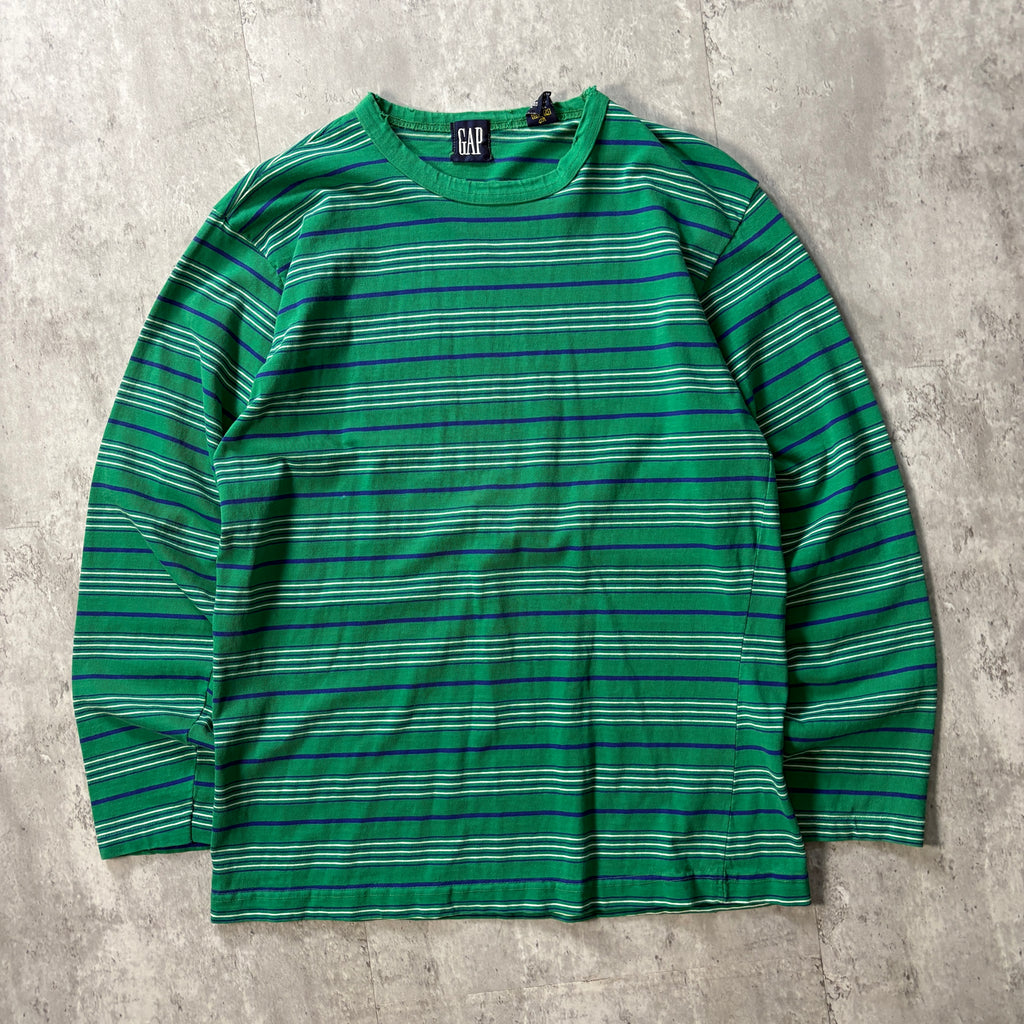 90s GAP STRIPED GREEN LONG SLEEVE