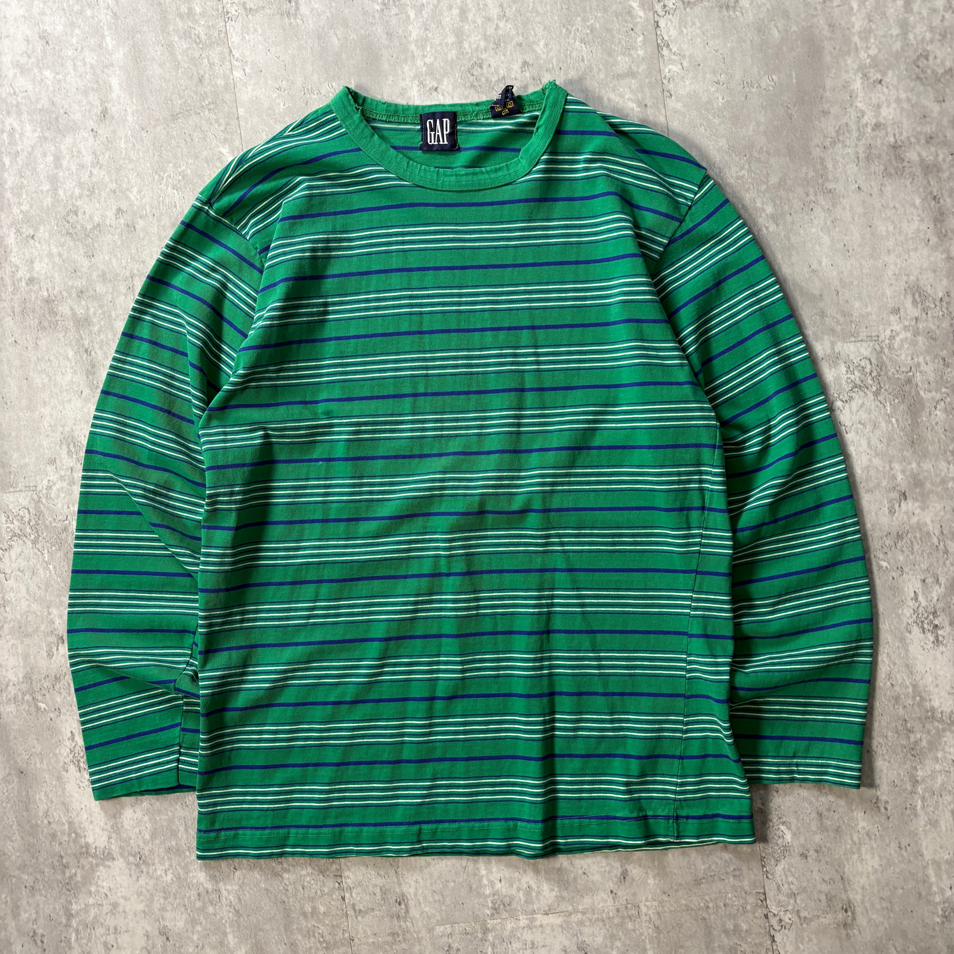 90s GAP STRIPED GREEN LONG SLEEVE