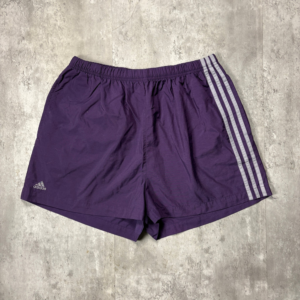 VINTAGE ADIDAS PURPLE TRACK SHORTS