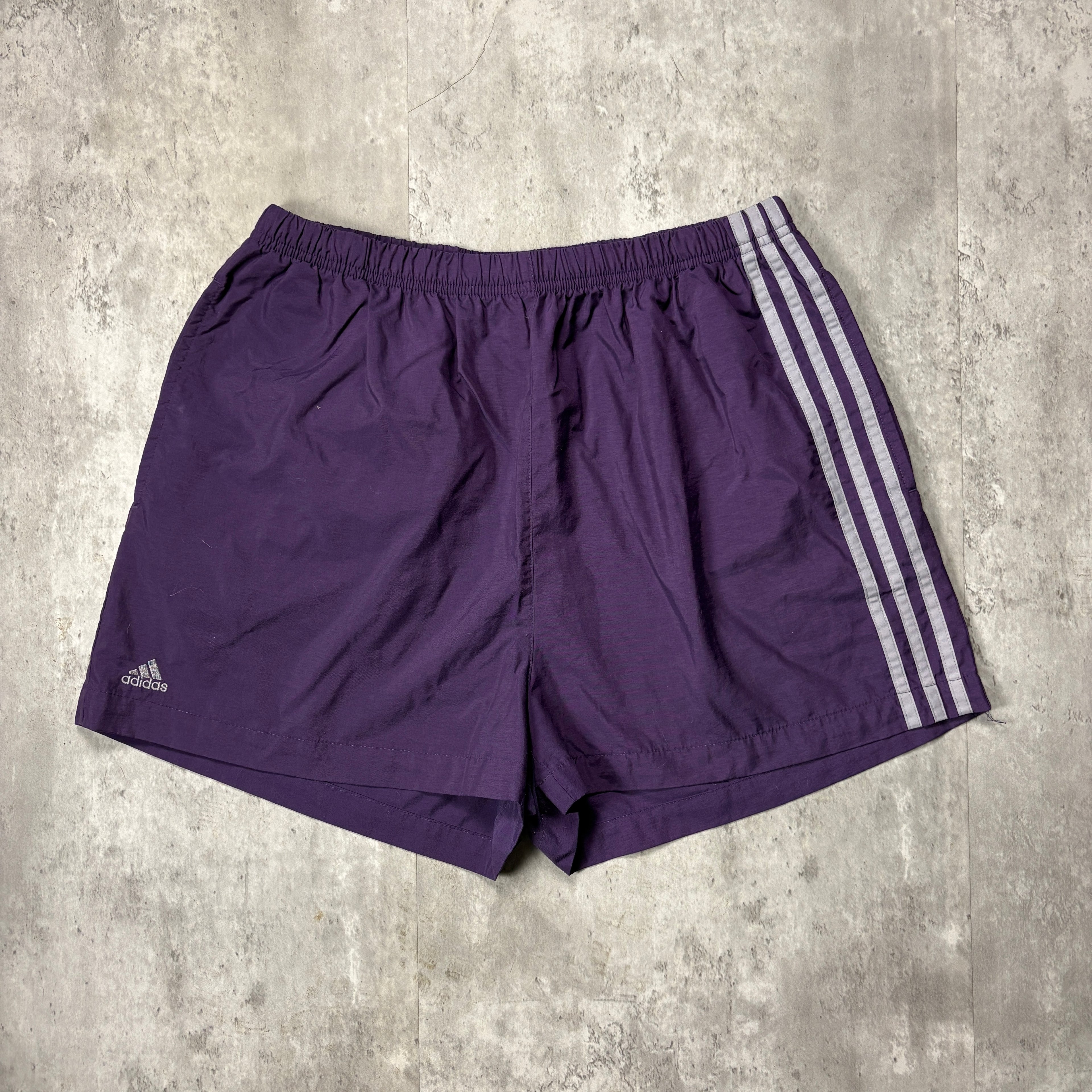 VINTAGE ADIDAS PURPLE TRACK SHORTS