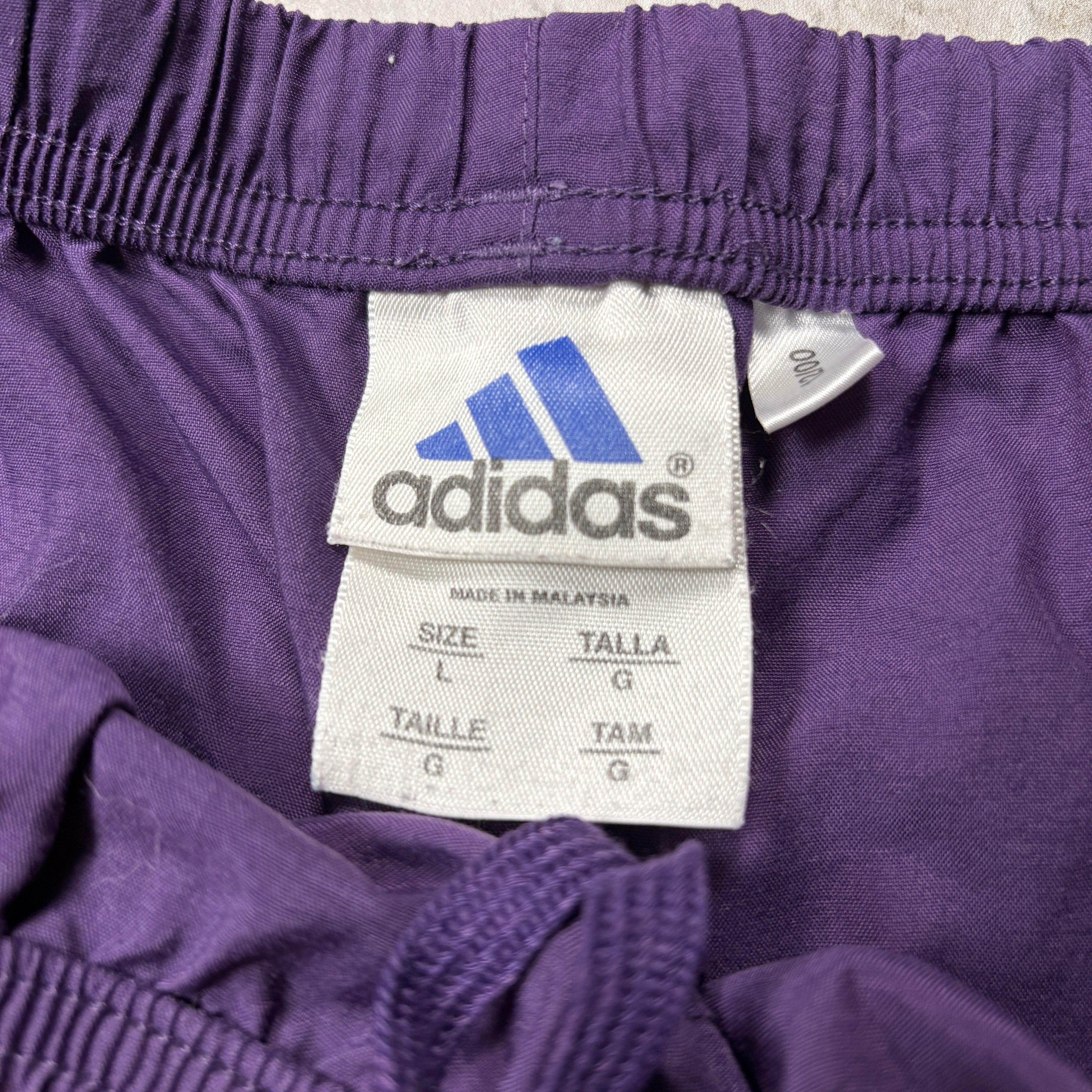 VINTAGE ADIDAS PURPLE TRACK SHORTS