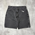 VINTAGE FADED BLACK JEAN SHORTS