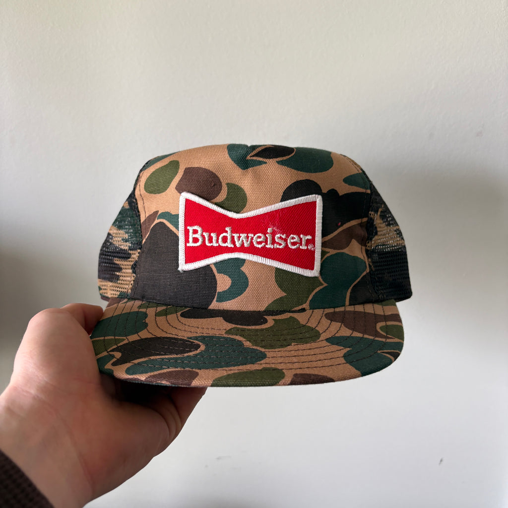 VINTAGE BUDWEISER CAMO SNAP BACK