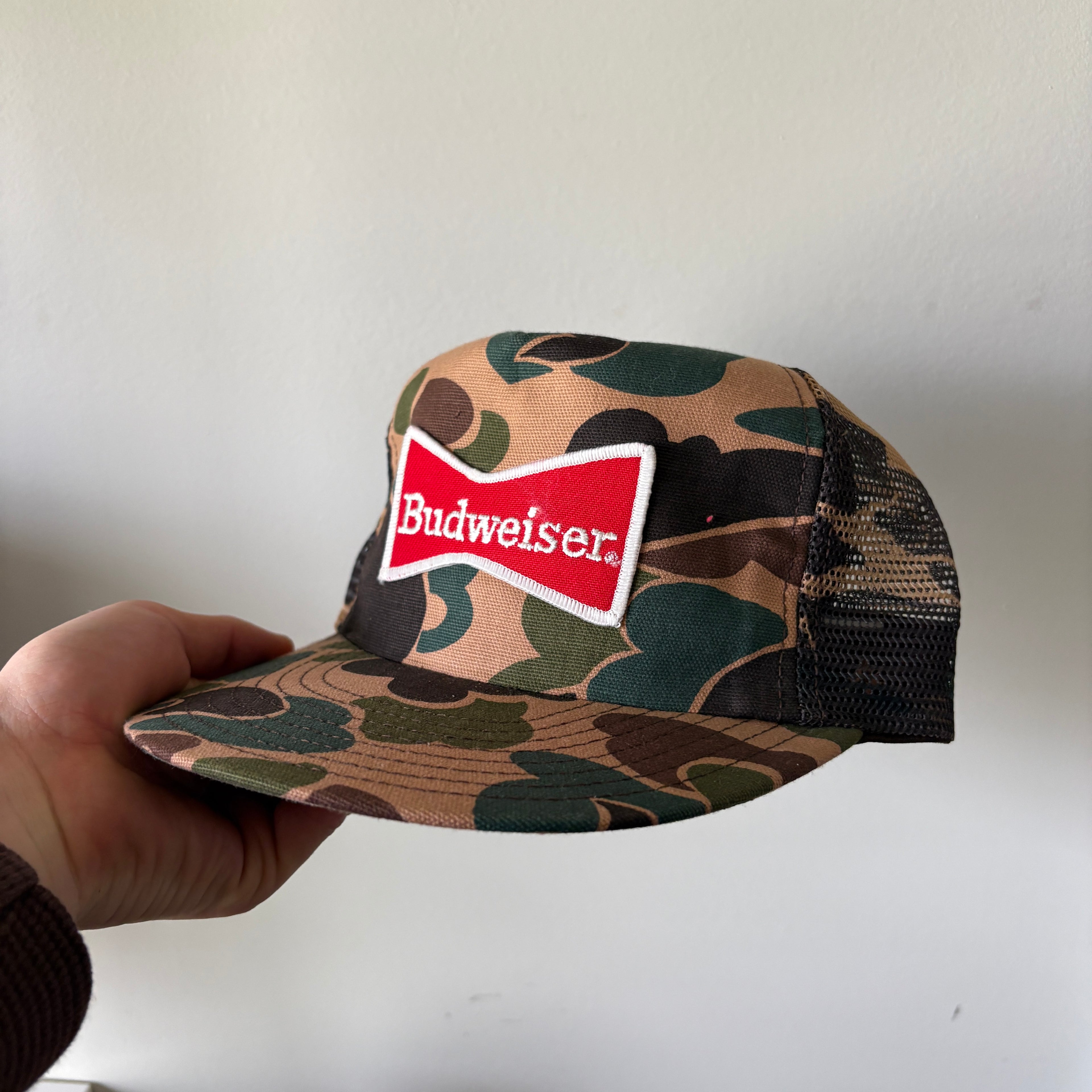 VINTAGE BUDWEISER CAMO SNAP BACK