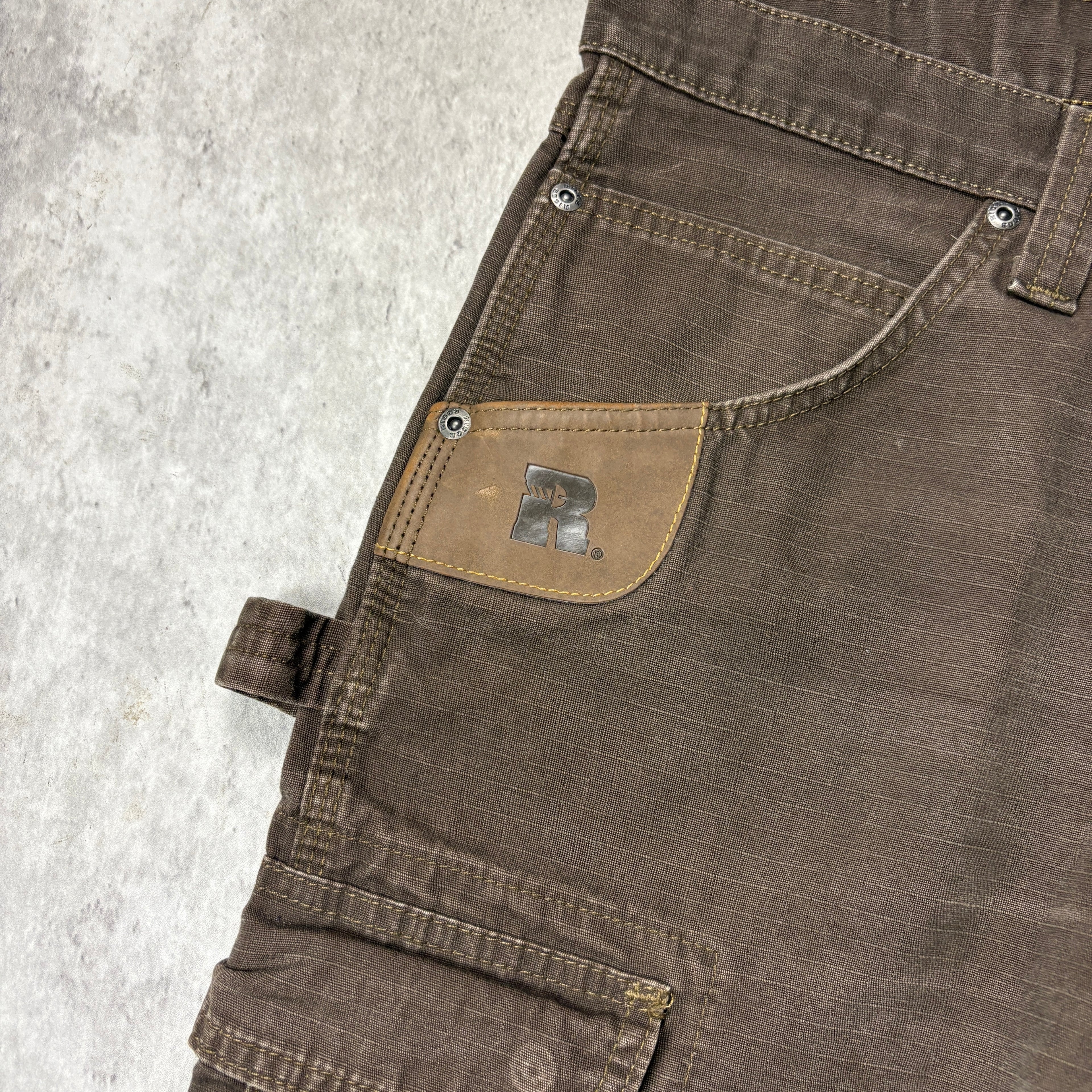 VINTAGE BROWN CARPENTER SHORTS