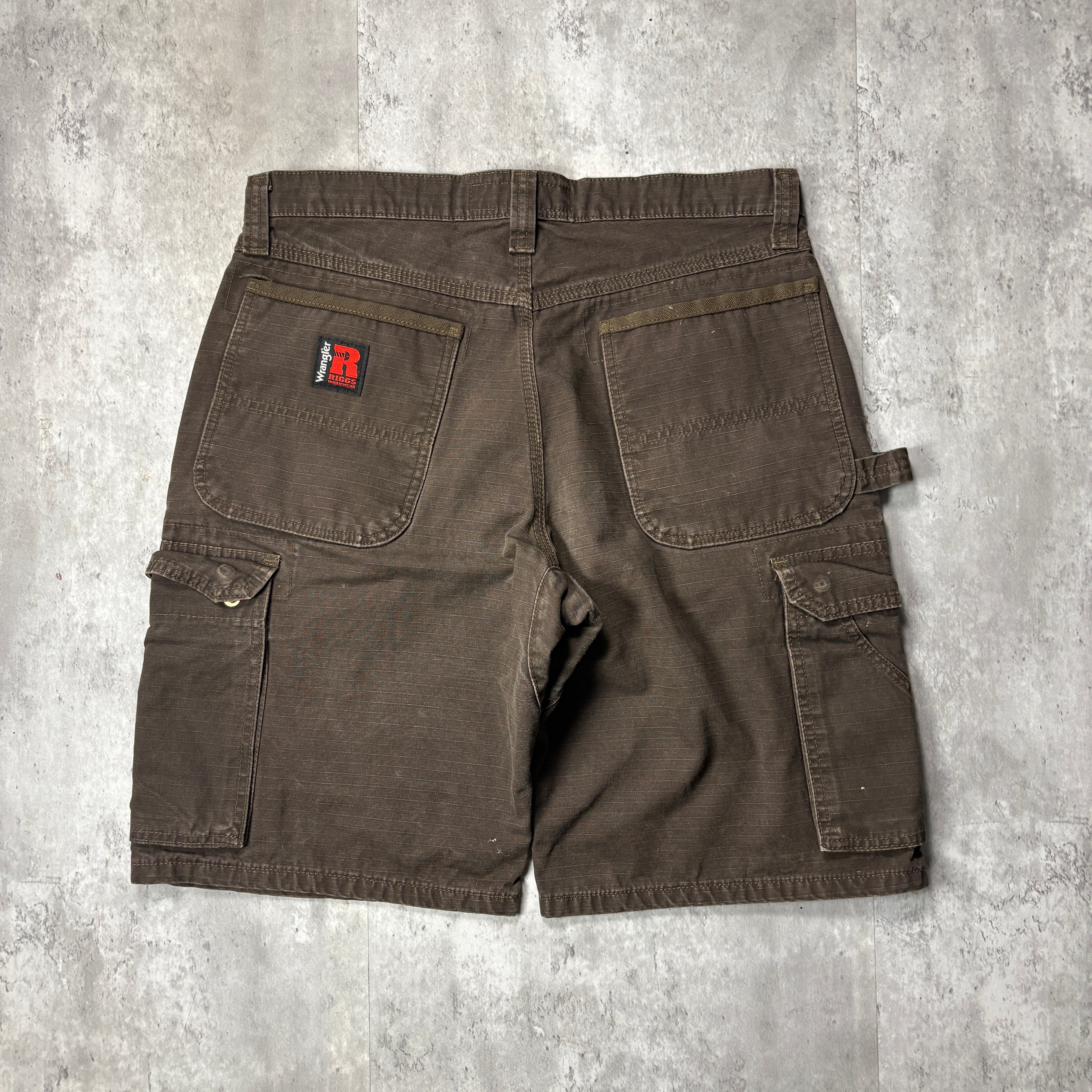 VINTAGE BROWN CARPENTER SHORTS