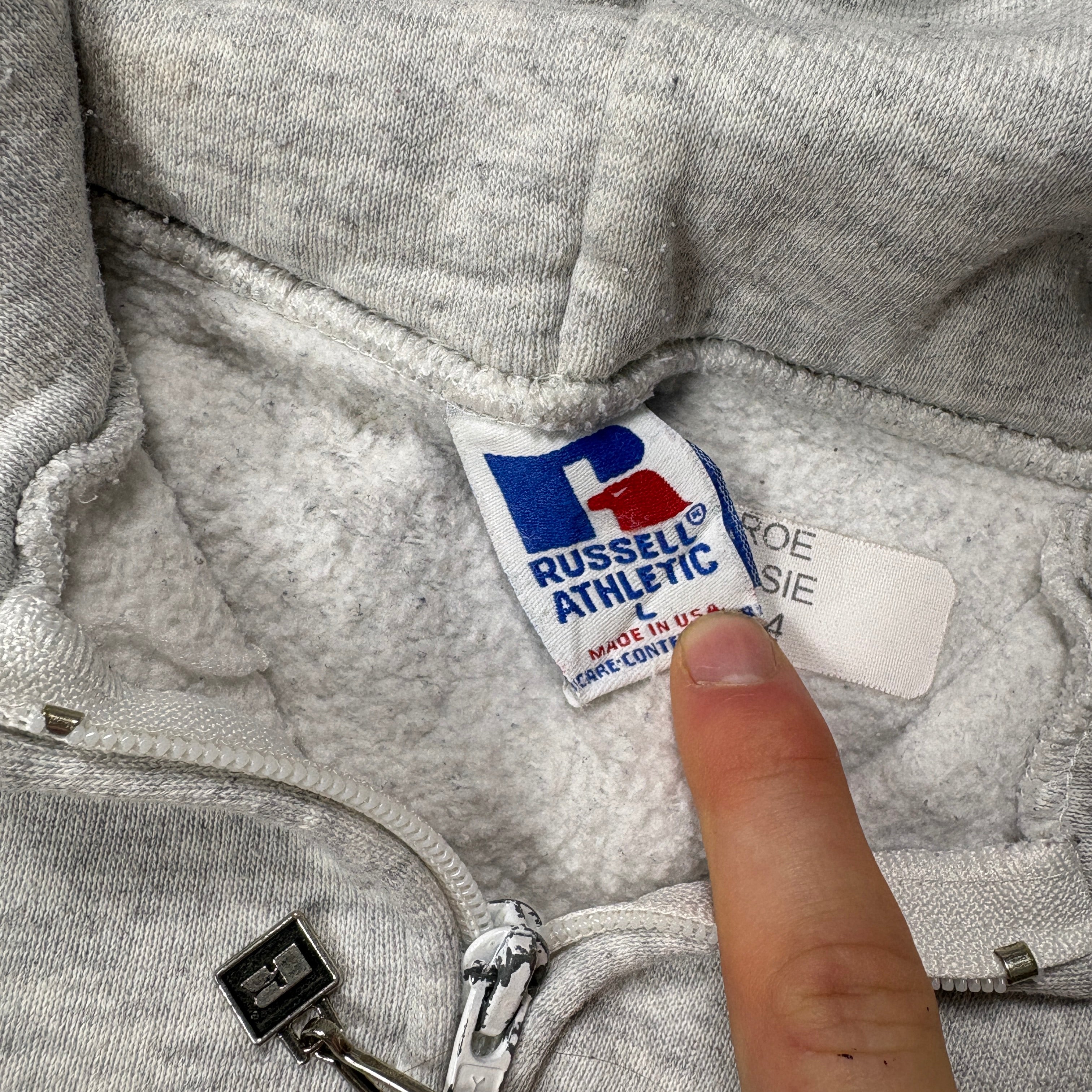 VINTAGE RUSSELL ATHLETIC ZIP UP HOODIE